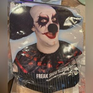 Freak Show Clown Wig - Black and Red